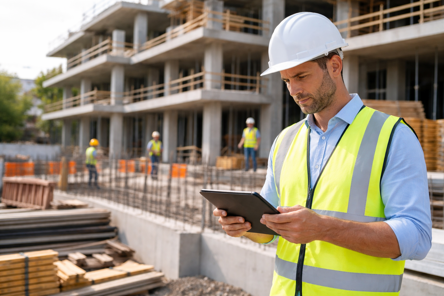 administração de obras profissional em construção residencial