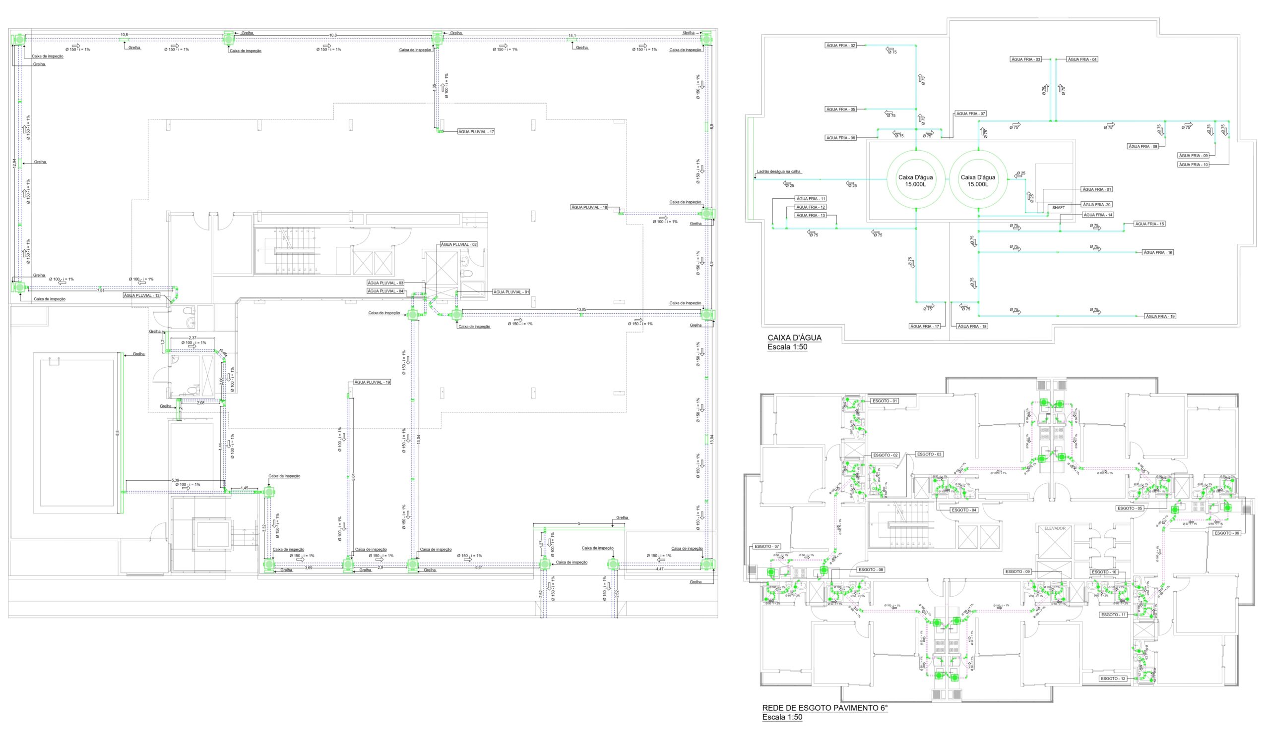 projeto hidrossanitário